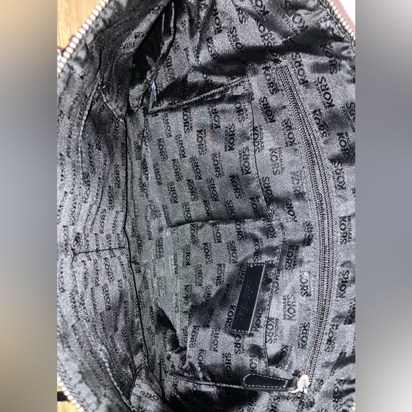 MICHAEL KORS BLACK JET SET TRAVEL SIGNATURE MD TOTE WOMENS HANDBAG PURSE - Picture 16 of 16